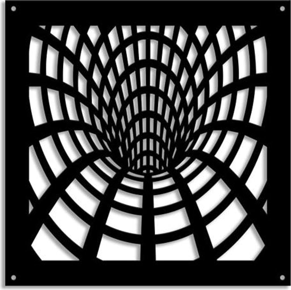 BLACK HOLE – Perforiertes PVC–Panel – Sonnenschutz 98x98 cm schwarz