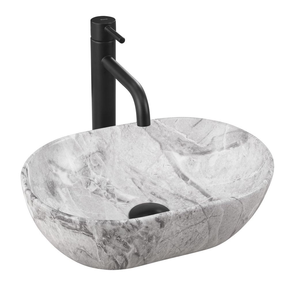 Umywalka nablatowa Rea AMELIA MINI STONE MATT Zdjęcie produktu 