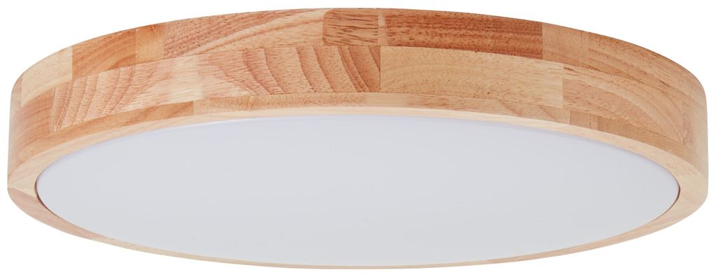BRILLIANT Slimline LED wand- en plafondlamp, 39 cm, hout Productafbeelding 