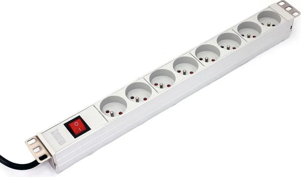 Multiprise rackable 8 prises 16A boîtier aluminium 19 pouces DIGITUS
