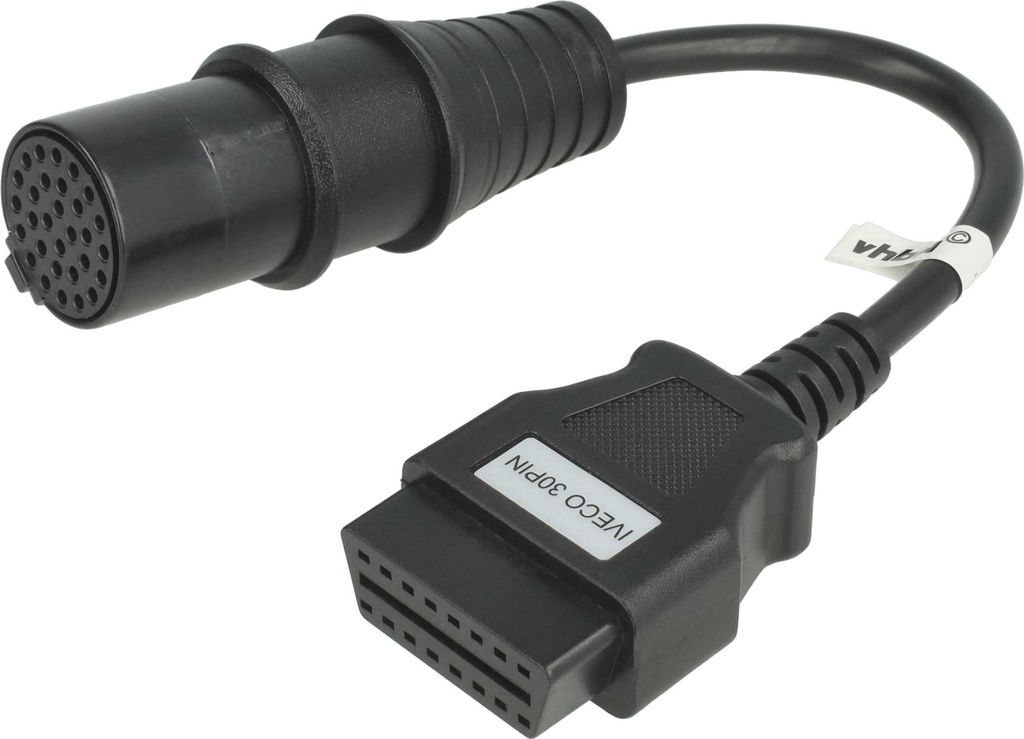 vhbw OBD Adapter 30Pin-OBD1 auf OBD2 kompatibel mit Iveco 30 Pin - 14,2 cm