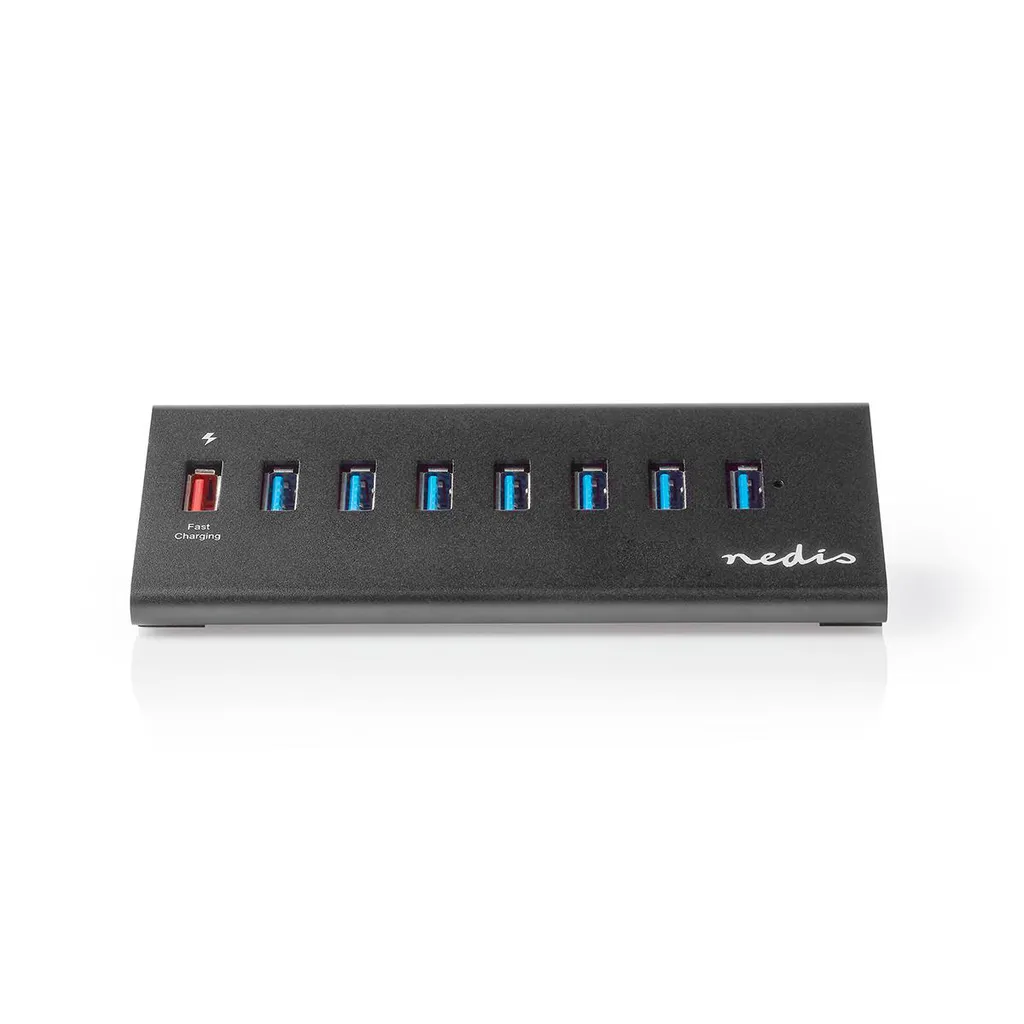 Station USB 8 Ports pour Télétravail Transfert 5 Gbps et Charge USB