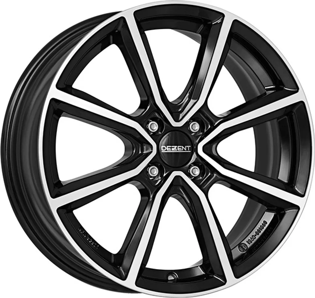 Jante alliage DEZENT TN dark 6x16 4x100 ET40 Noir Poli pour City-Cars