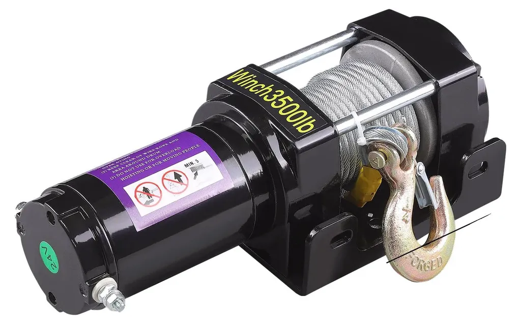 Treuil motorisé 12V étanche de 3500 lb pour quad et petit utilitaire