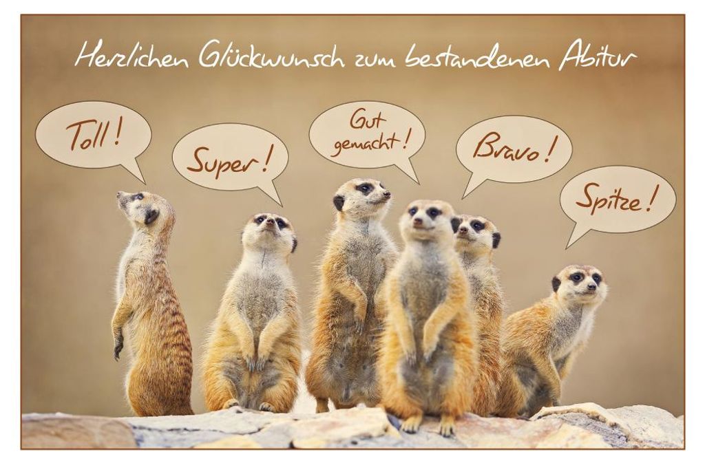 Abitur - Prüfung - Glückwunschkarte im Format 11,5 x 17 cm Produktbild 