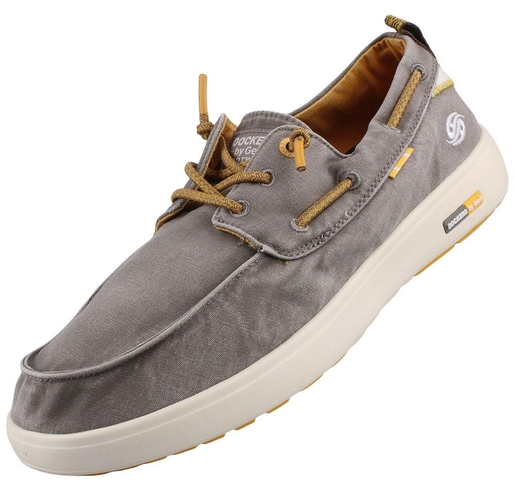 Dockers Herren Canvas Mokassin Grau