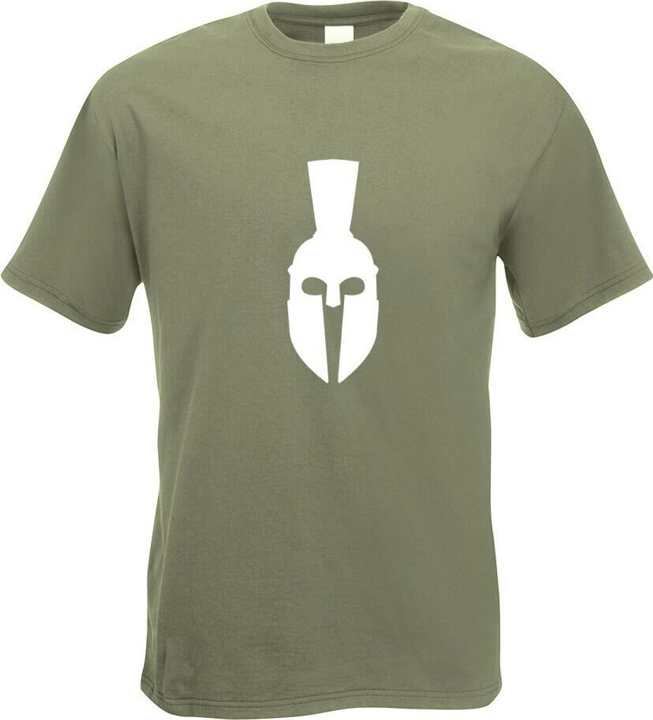 Kiwistar - T-Shirt - Olive - Spartaner Kamm Motiv Bedruckt Funshirt Design Print - mit Motiv Bedruckt - Funshirt Design - Sport - Freizeit - Herren...