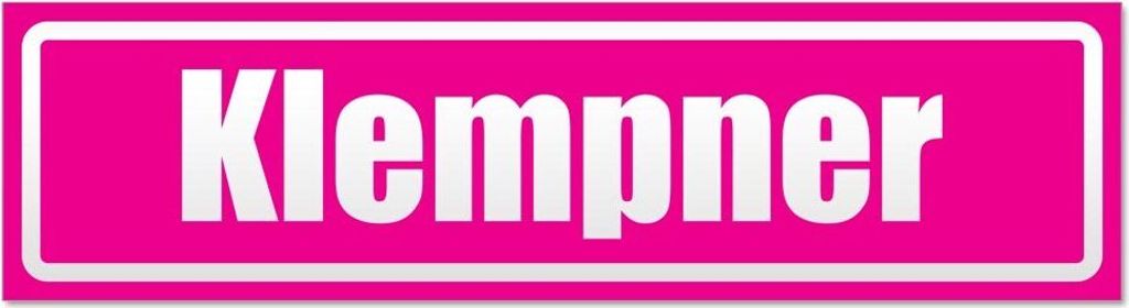 Kiwistar - Autoaufkleber - Pink - 30 x 8 cm - Klempner invertiert - Hinweis Aufkleber Sticker für Auto, Kfz, Fahrrad, PKW, LKW