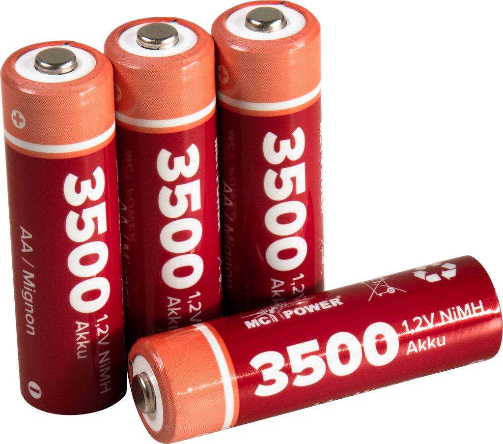 Mignon-Akku McPower 1,2V 3500 NiMH Typ AA 4er-Pack Produktbild 