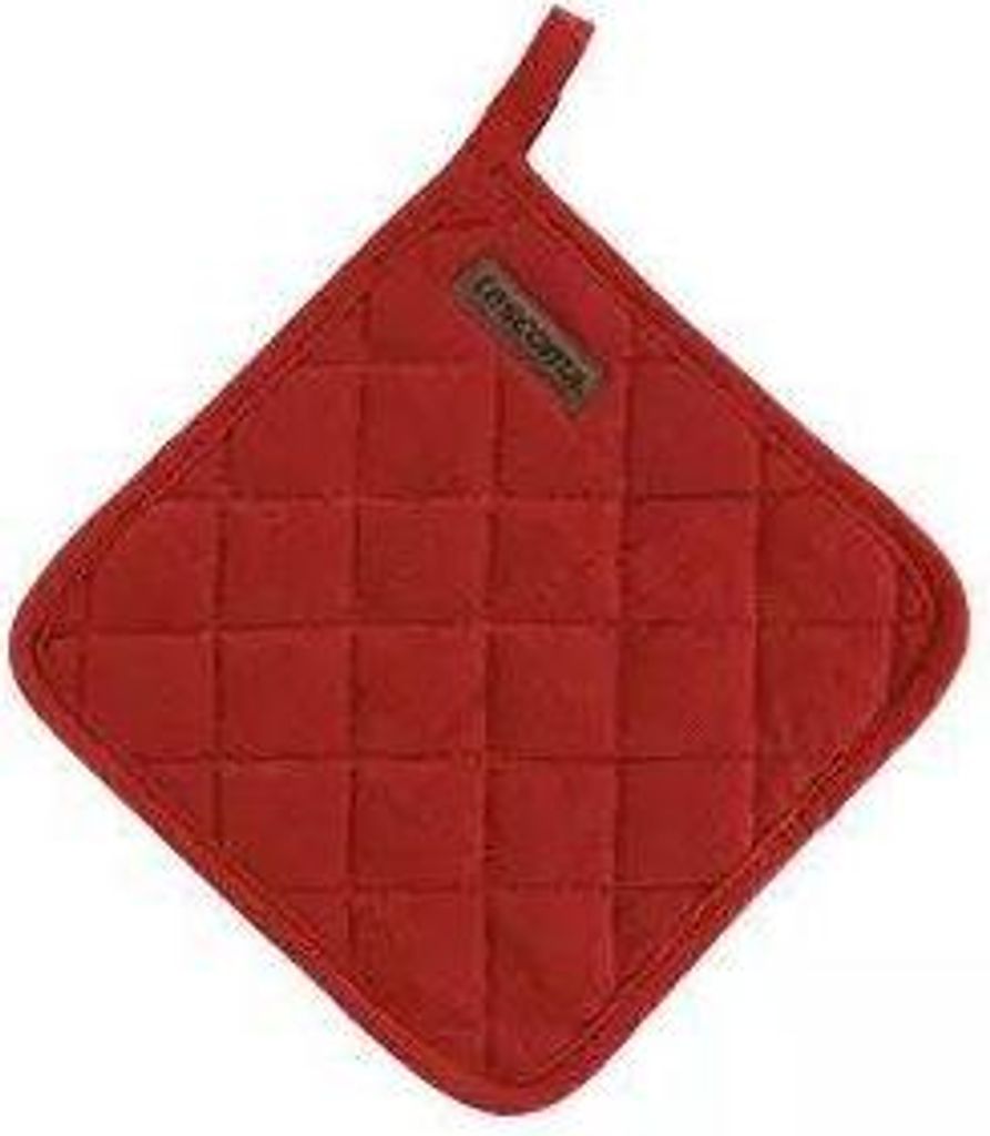Tescoma Topflappen - Küchenschutzmatte, hitzebeständig, Rot, 19.5 x 19.5 cm, mit Aufhängeschlaufe