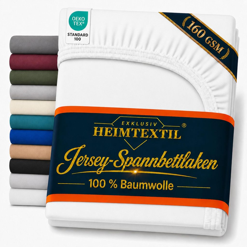 EXKLUSIV HEIMTEXTIL Jersey Spannbettlaken Deluxe 160 x 200 Produktbild 