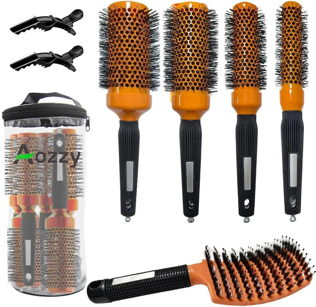 Set de brosses à cheveux rondes pour brushing volumineux et démêlage