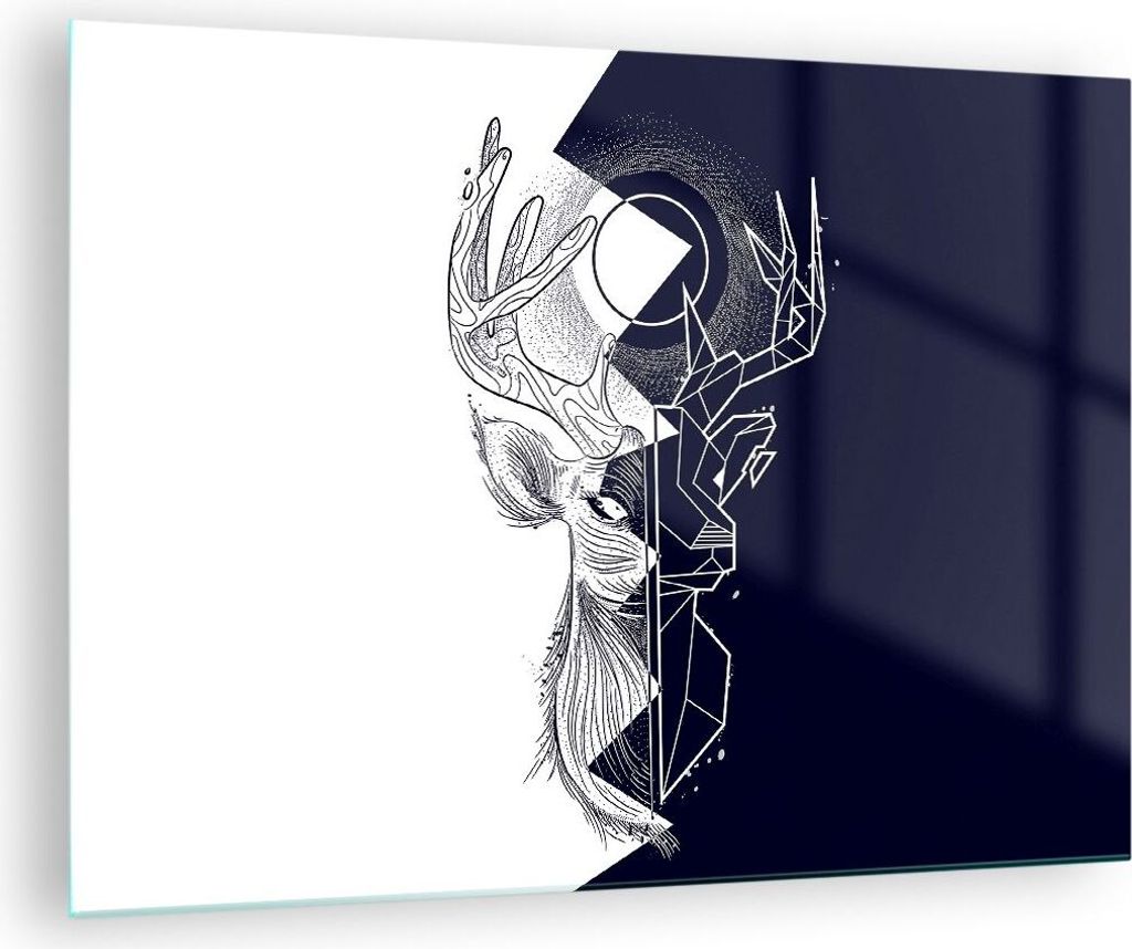 Bilder auf glas - Abstraktion modern - 70x50cm - Glasbilder - Wandbilder - Kunstdruck - zum Aufhängen bereit - Wanddekoration aus Glas - Glas Bild...