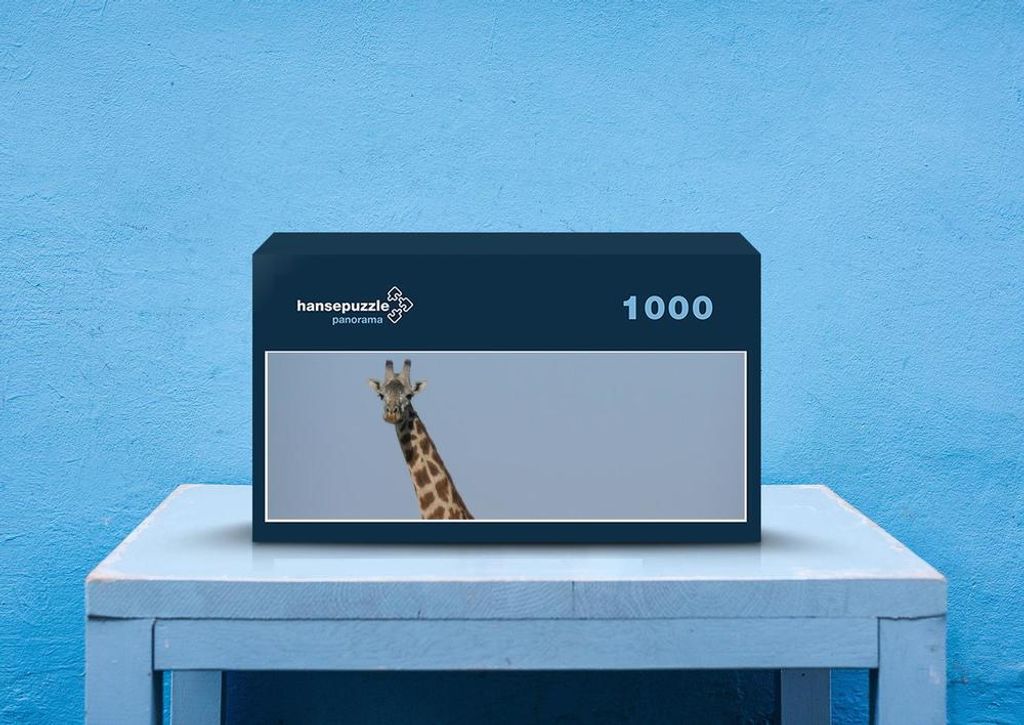 hansepuzzle 78645 - Giraffe Puzzle, 1050 Teile, Natur, 60,0 x 46,0cm mit hochwertiger Aufbewahrung, Kartonbox und wiederverschließbarem Beutel