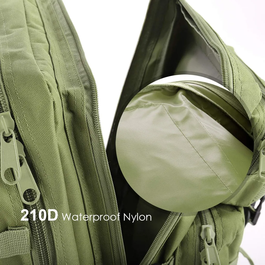 Sac à dos tactique 35L Vert Armée - Assault Pack Militaire avec Système MOLLE