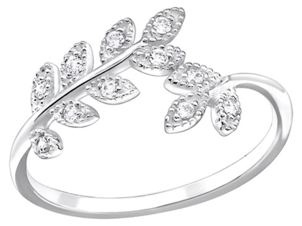 925 Silber Ring Zweig Olivenblatt offen 55 (17.5 mm Ø) Produktbild 