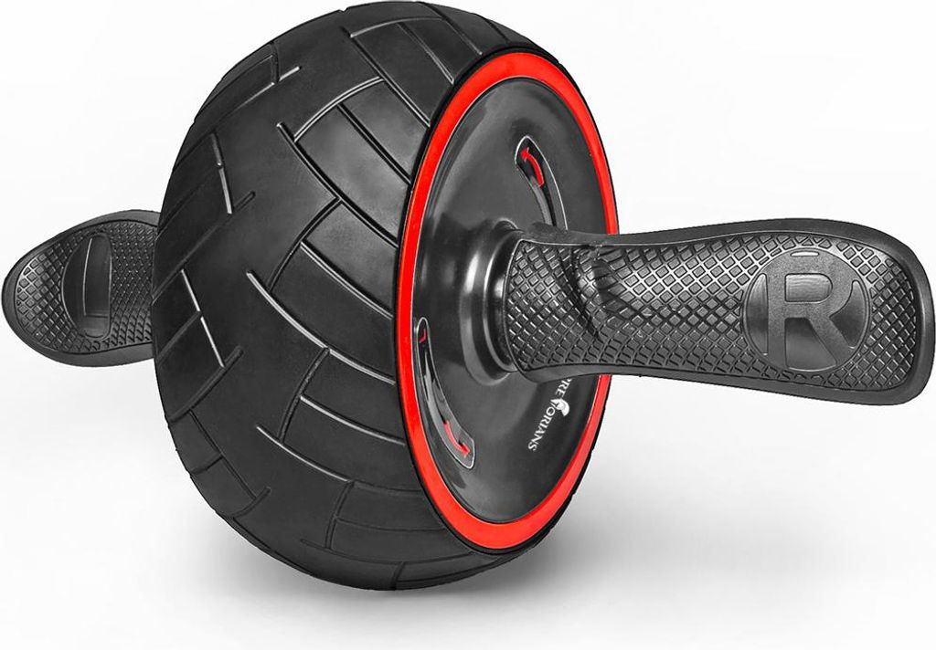 Bauchroller Muskeltraining für Fitness Home Gym Pilates mit rutschfester matte Rot