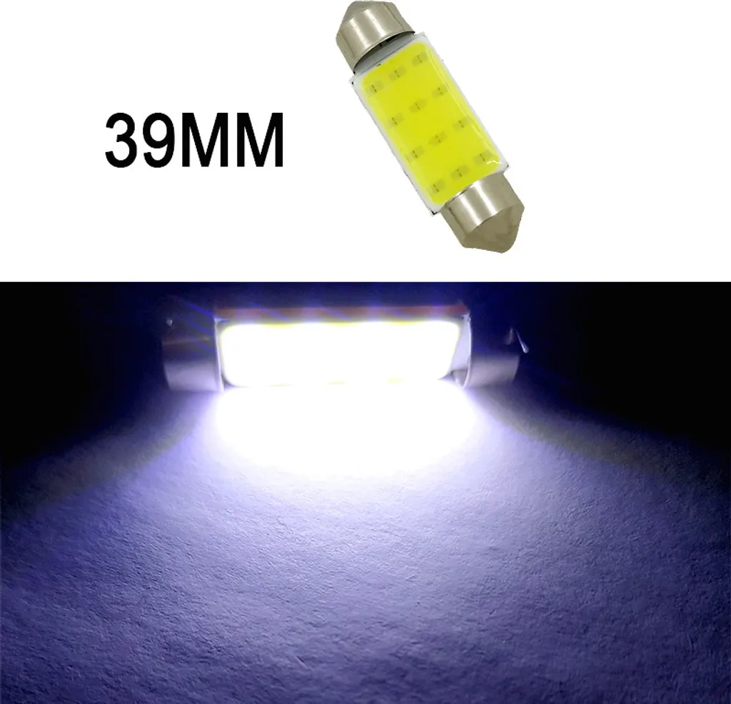 LED COB 39mm Luce Bianca Auto - Siluro High Performance 12V