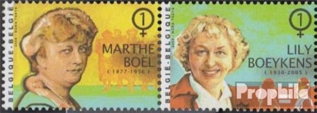 Briefmarken Belgien 2009 Mi 3928-3929 Paar (kompl.Ausg.) postfrisch Bedeutende Frauen