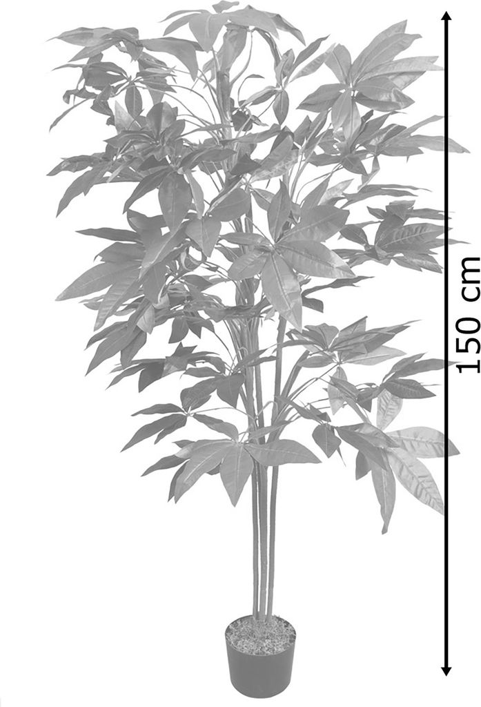Schefflera Aralie 150 cm Kunstpflanze im Topf Decovego