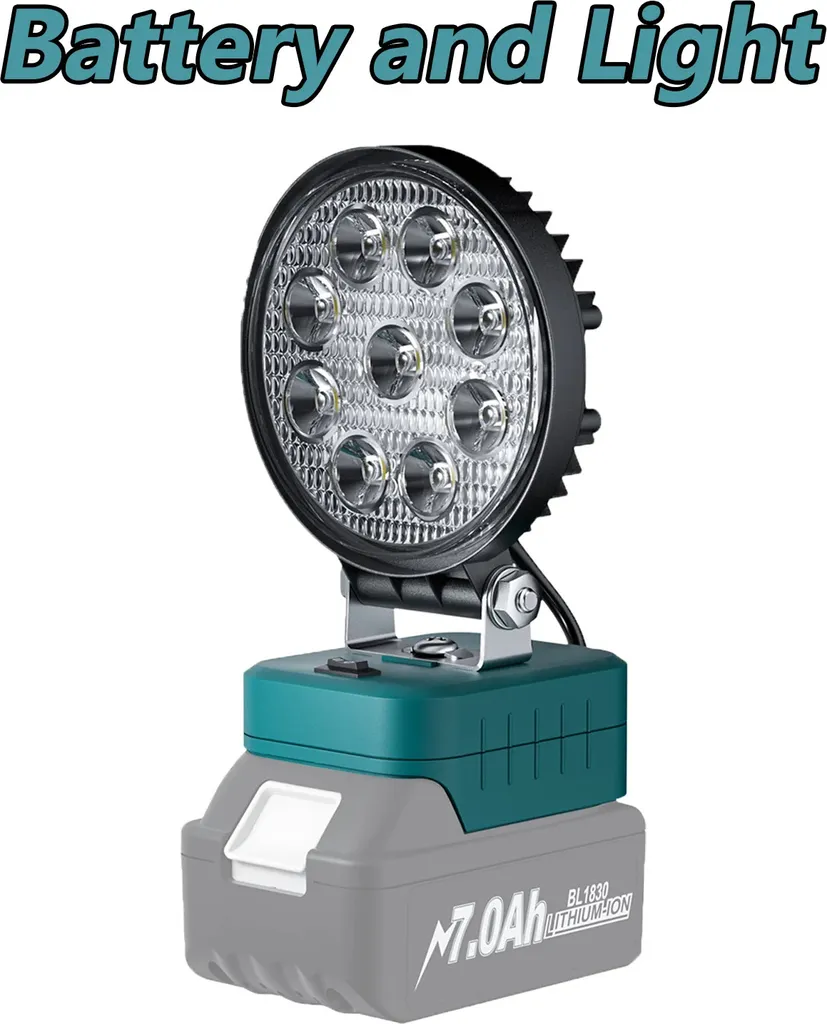 Projecteur de chantier LED 27W compatible batterie pour bricolage