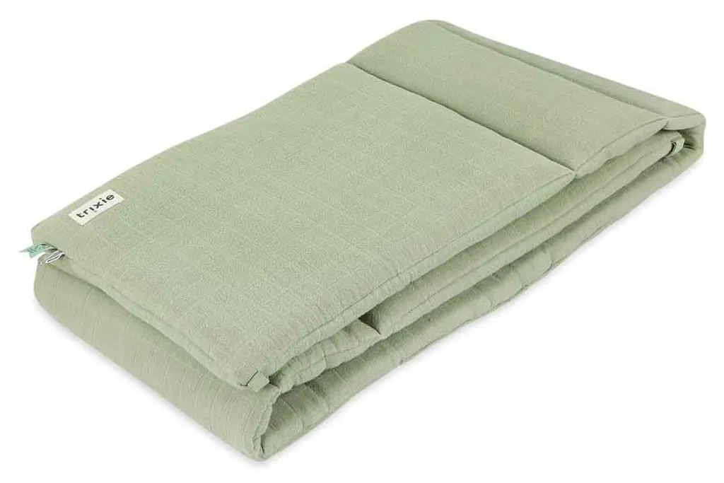 Tour de Lit Bébé Trixie Bliss Sage - Protection Moelleuse en Coton Bio
