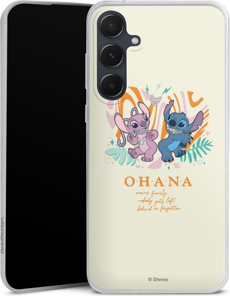 DeinDesign Slim Hülle für Samsung Galaxy A55 5G Silikon Case Ultra Dünn Handyhülle Disney Offizielles Lizenzprodukt Lilo & Stitch