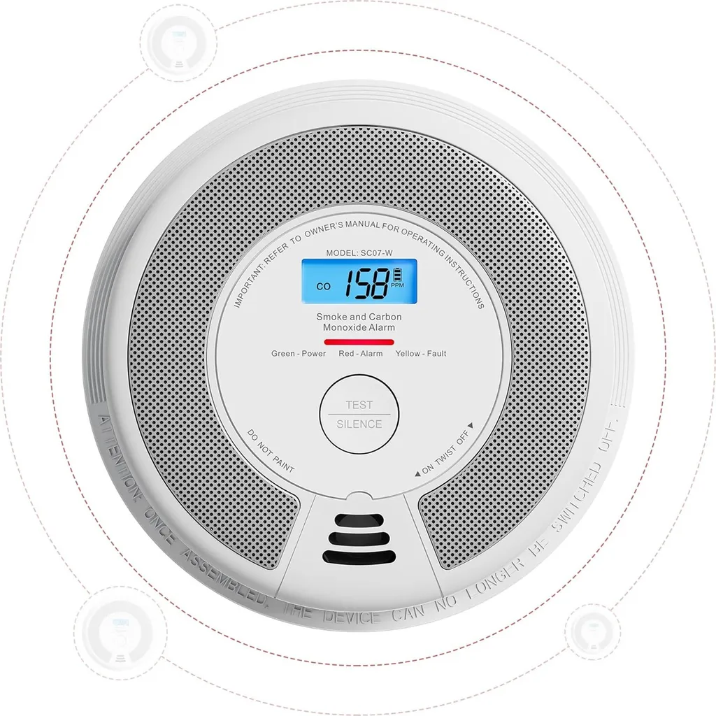 Détecteur de fumée et CO interconnectable X-Sense SC07-W pour la maison