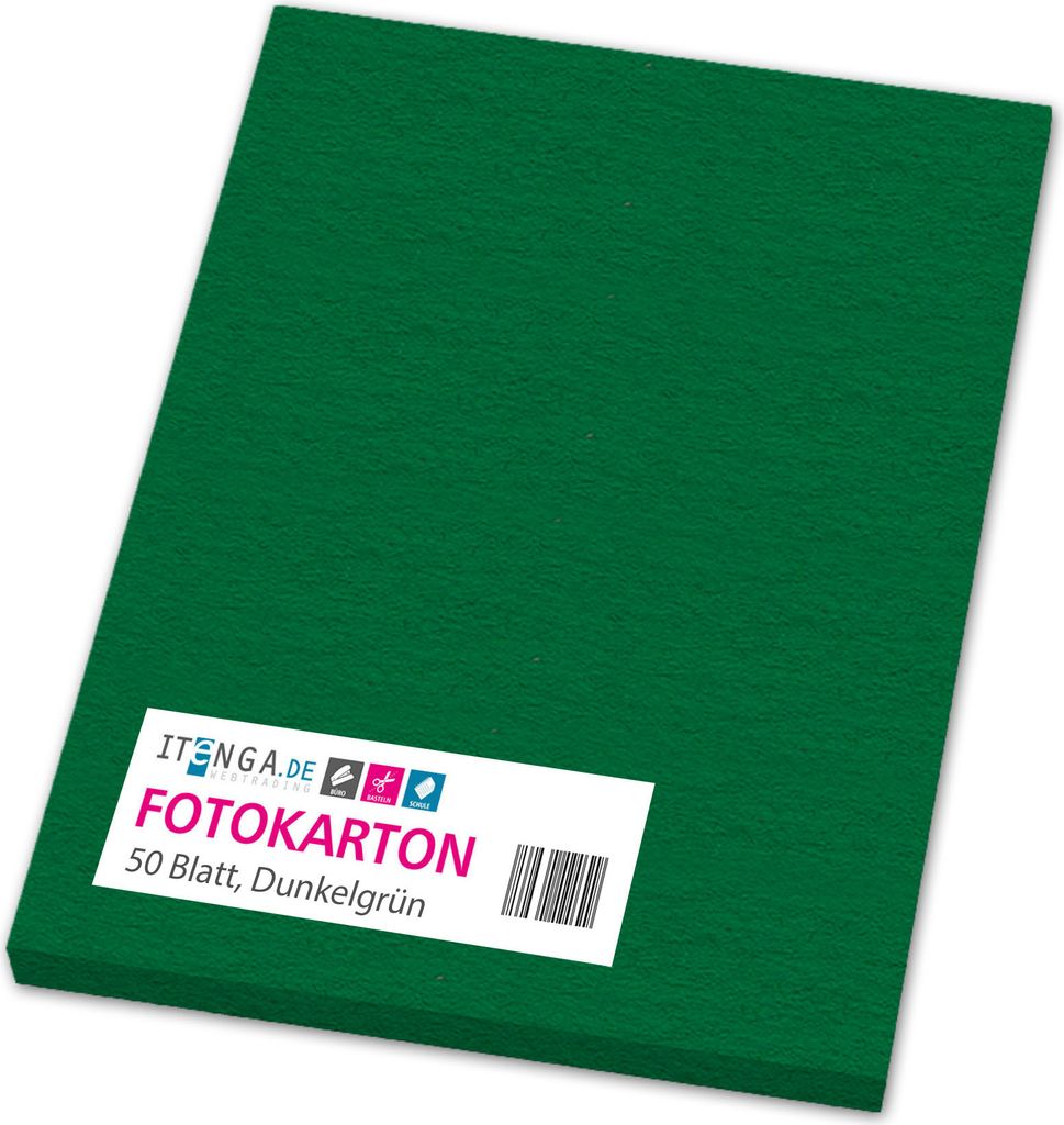 itenga Fotokarton A4 DUNKELGRÜN 50 Blatt 300 g/qm