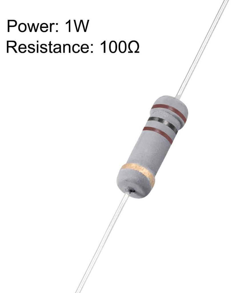 100Stk 1W 100 Ohm Kohlenstoff Film Widerstand 5% Toleranz 4 Farbb?nder Feste DE de
