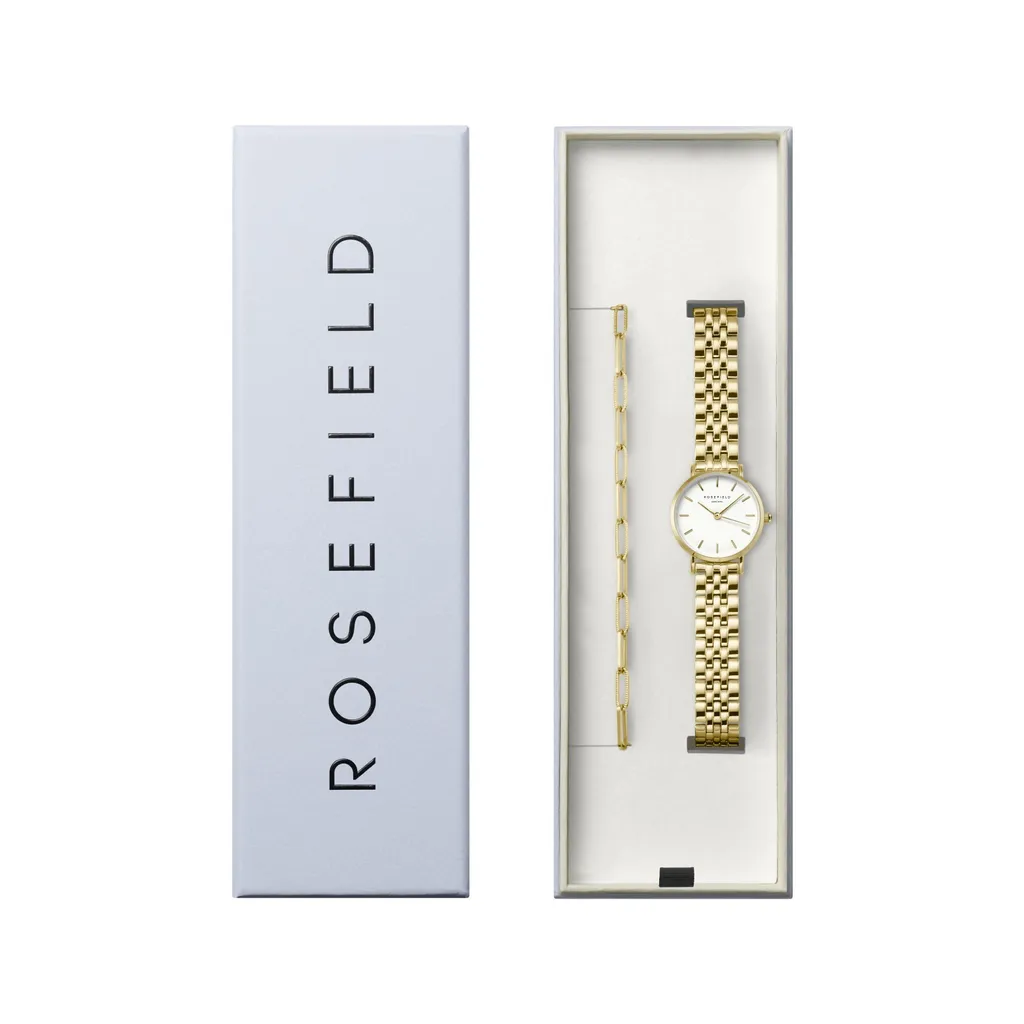 Set cadeau Petit bracelet Edit 26WGSG-X278 doré et ajustable en acier