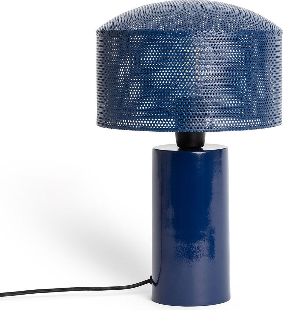 LED Tischlampe aus Metall Kondavil Blau
