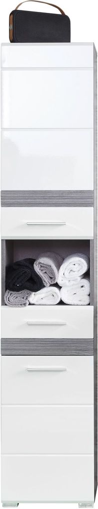 trendteam Bad Hochschrank SetOneRauchsilber Sardegna Produktbild 3