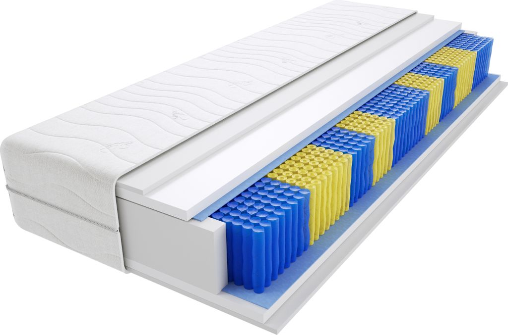 Matratze 125x180 cm Doppelmatratze, H3 Mittelfest Federkernmatratze, Taschenfederkernmatratze 17 cm Hoch Hypoallergene, HR-Schaum, Wendematratze mi...