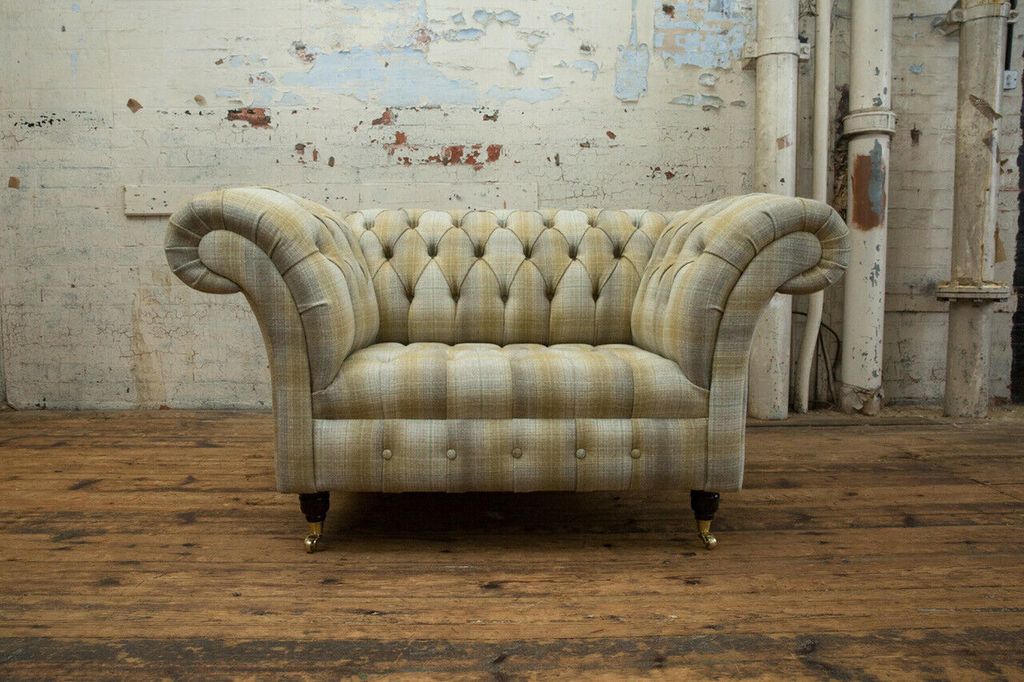 Chesterfield Sofa 3tlg. Set Sitzer Samt Velour Garnitur Design Farbwahl Original