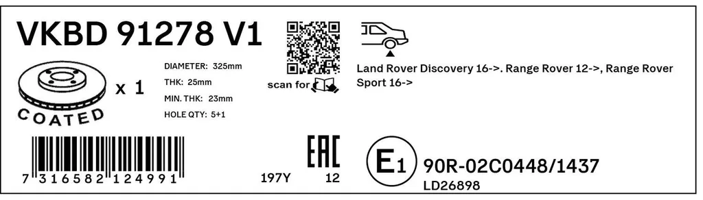 Améliorez le freinage de votre Range Rover Sport avec le disque SKF
