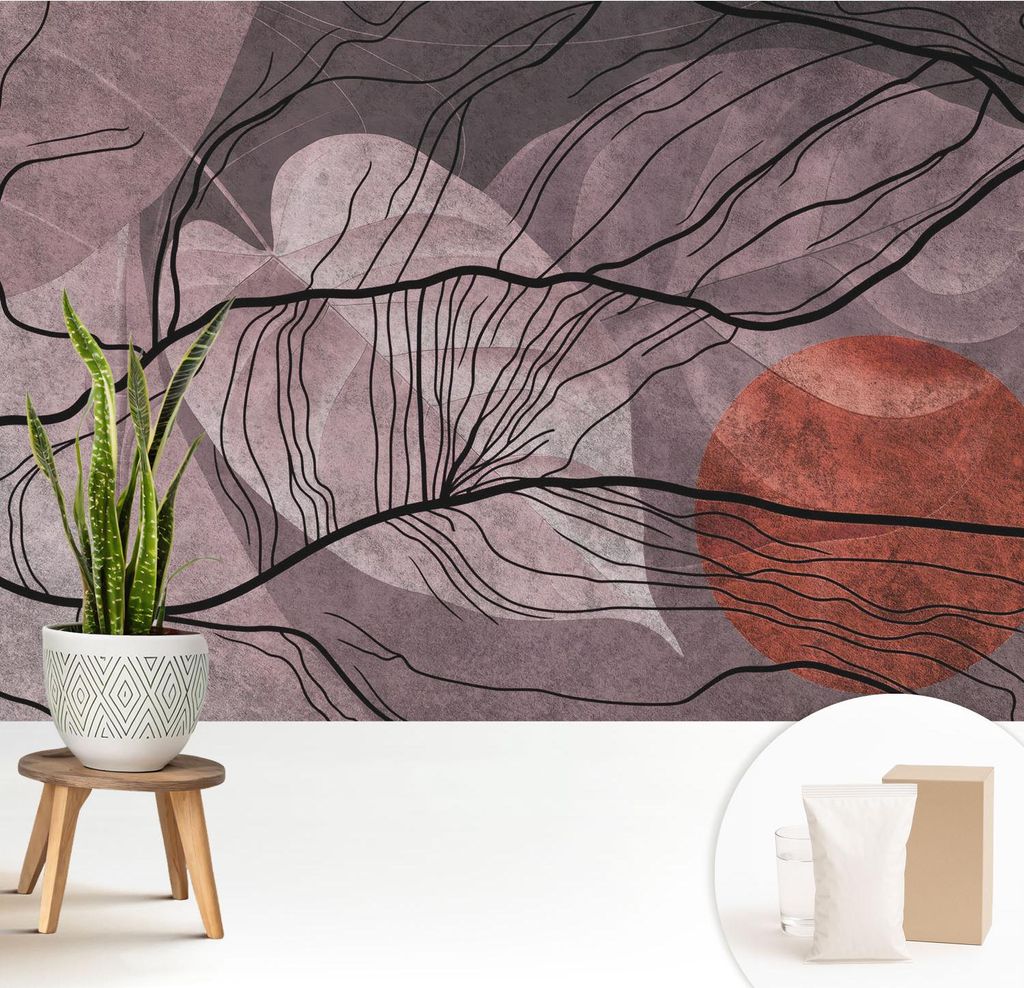 Fototapete - 208x146 cm - Tapete - Wandtapete - Wandbilder - Dekofolie - Tapete Folie - Wand - Dekoration - Wohnzimmer - Energetische Abstraktion