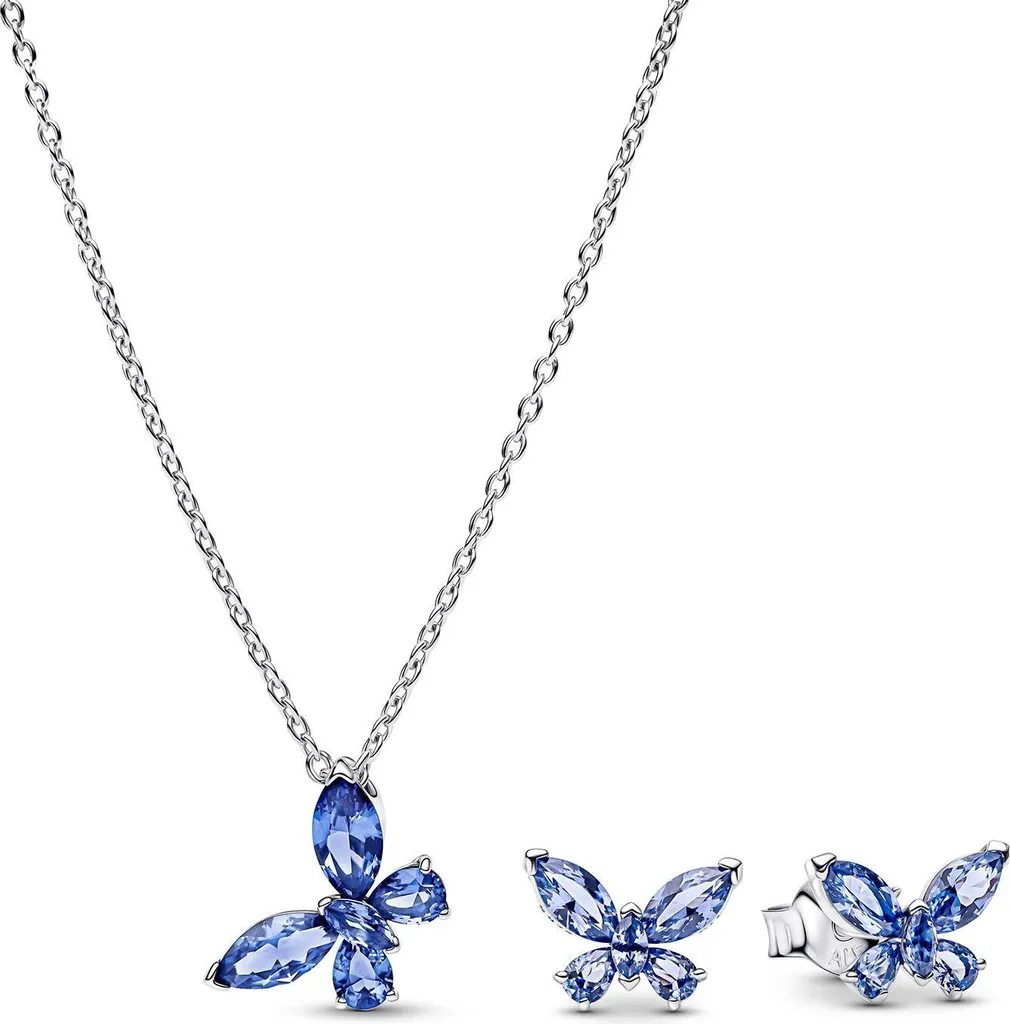 Set Regalo Pandora Farfalla Blu 21126: Simbolo di Libertà in Argento