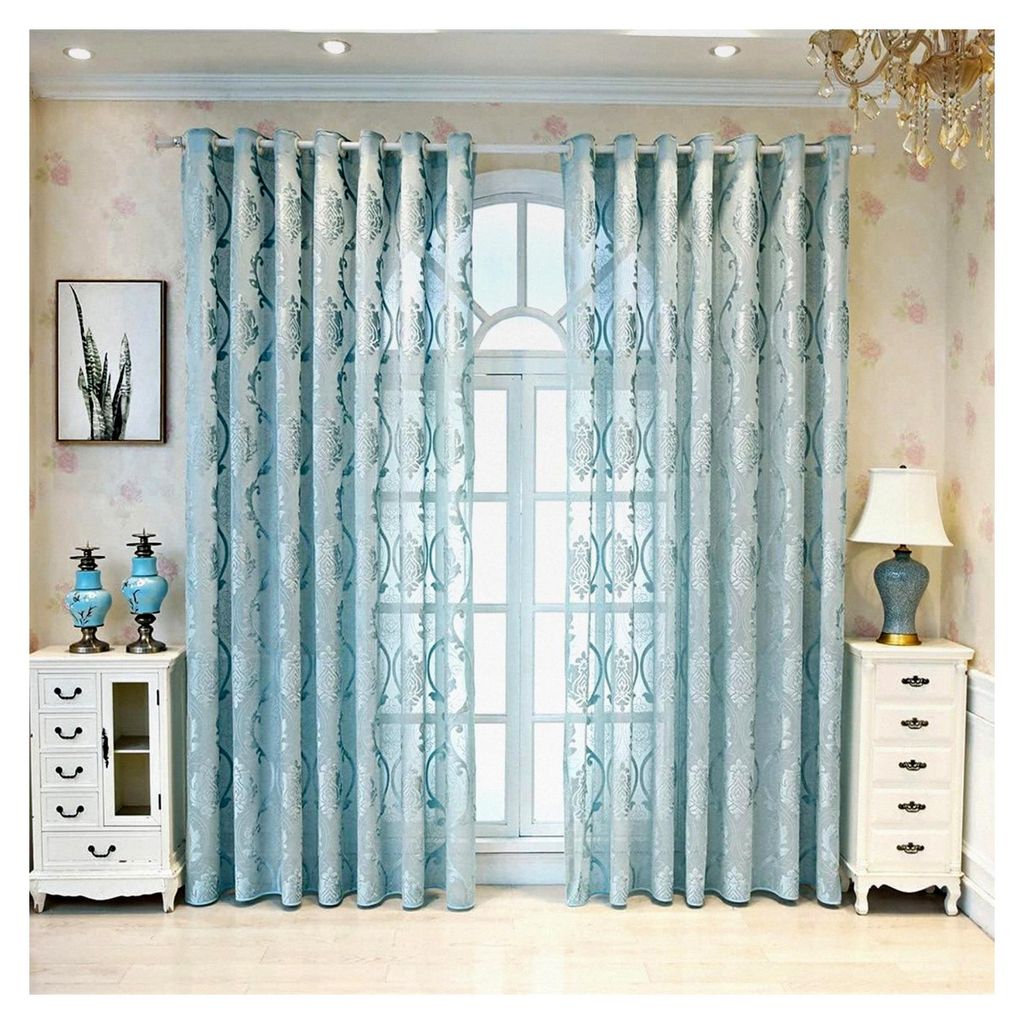 Halbtransparenter Gardinenschal im Vintage Retro Barock Stil