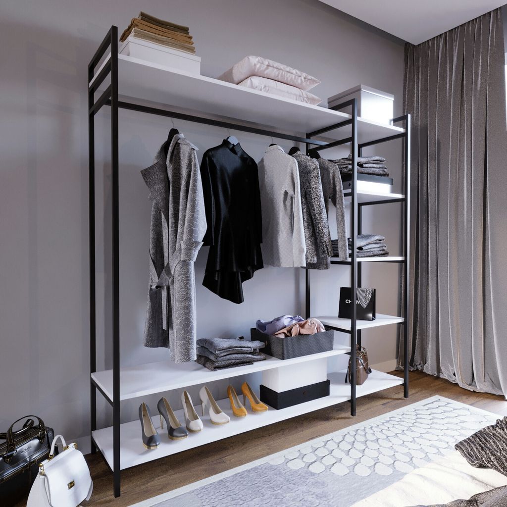 Skye Decor, Trend- Trend Gardırop Sağ raflı L615LCV, Weiß, Produktbild 2