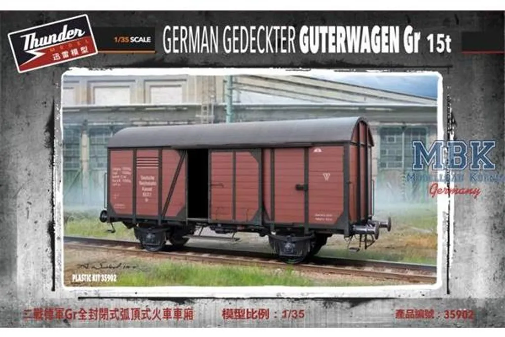 Maquette Wagon Allemand 15to Thunder Models THM35902 Détails Réalistes