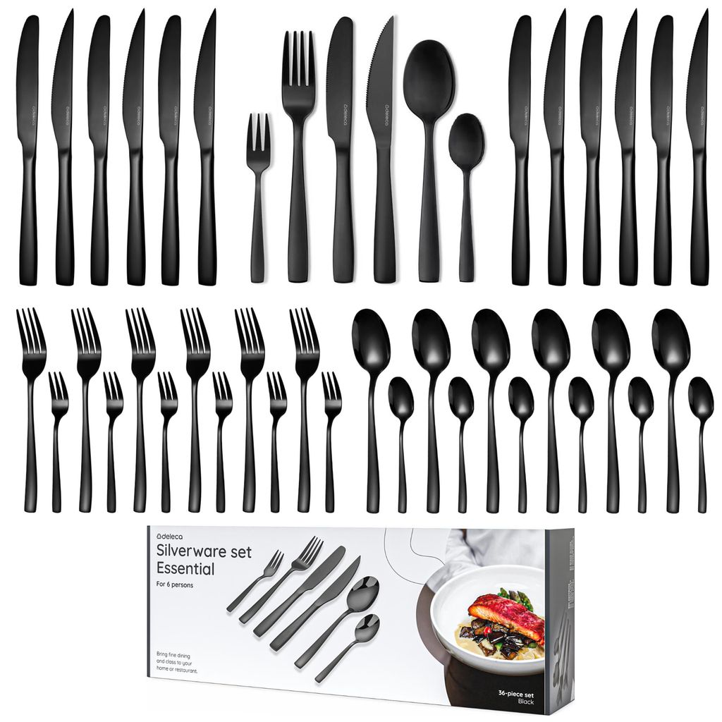 Deleca Essential bestekset 36-delig voor 6 personen, RVS Productafbeelding 