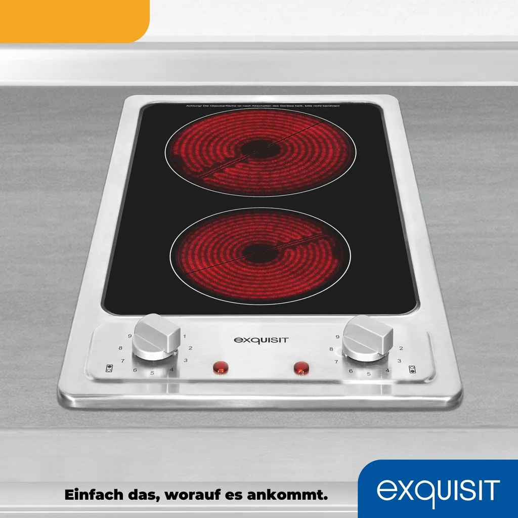 EKC 301-2 RK Plan de cuisson vitrocéramique Duo avec régulateur d'énergie