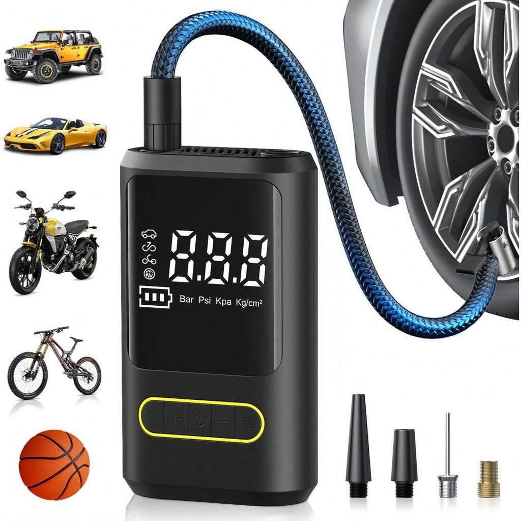 Elektrische Luftpumpe mit 4000mAh Akku, 150PSI, Tragbar Produktbild 