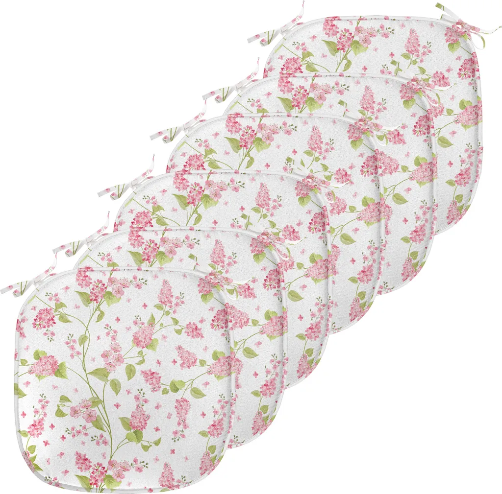 Coussin de chaise imperméable à motifs fleurs pour cuisine et terrasse