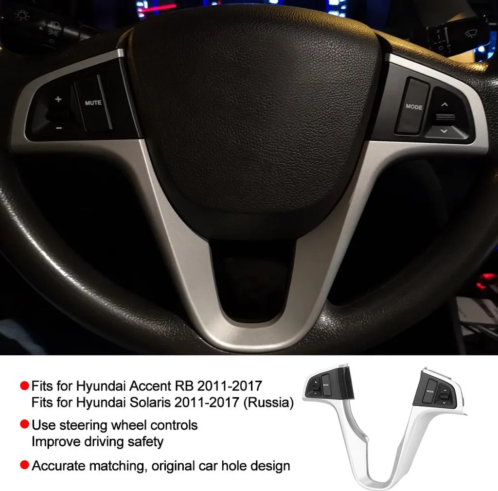 Boutons de Volant Rétroéclairés Bleu sans Bluetooth pour Hyundai Accent RB