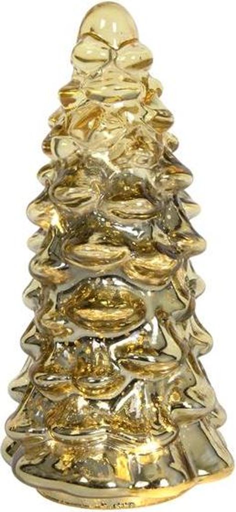 Svenska lebende Statue Weihnachtsbaum Glas LED Gold 20cm