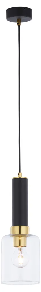 Luminaire Suspension Design en Métal Noir et Doré Modèle TULUZA