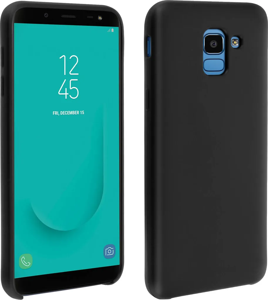 Cover Silicone Samsung J6 Avizar - Protezione Soft Touch Nera