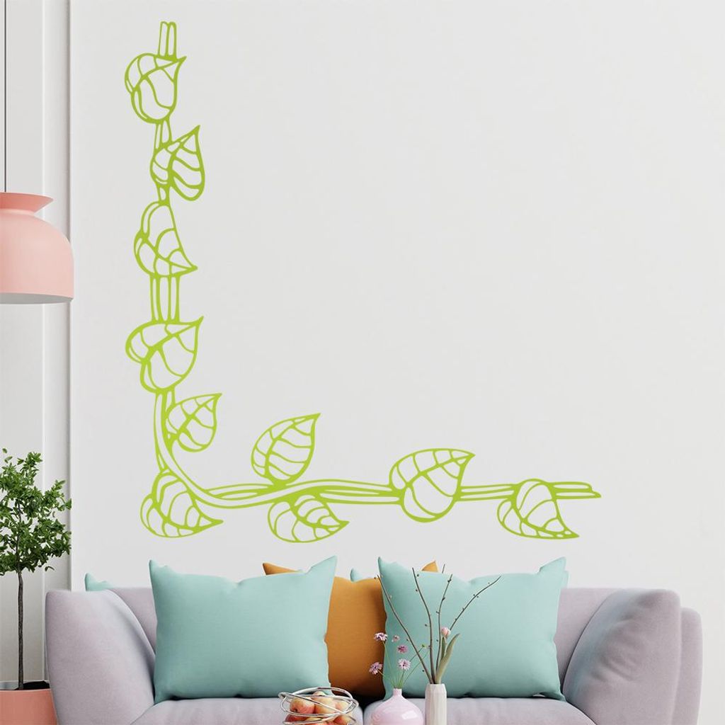 Blumen - Ranken Wandtattoo in 6 Größen - Wandaufkleber Wall Sticker - Dekoration, Küche, Wohnzimmer, Schlafzimmer, Badezimmer